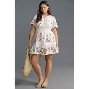 NWT Size S - Anthro The Somerset Embroidered Cotton Mini Dress (NWT US$ 168)